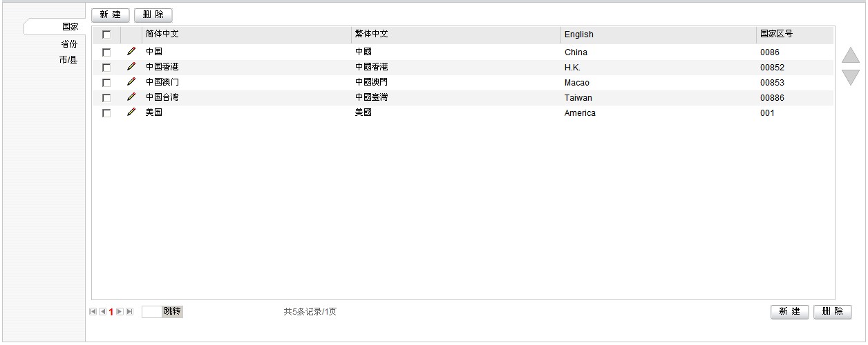 地區(qū)信息自定義